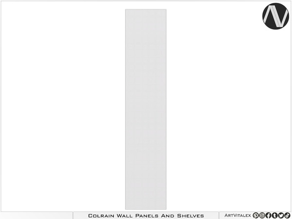 Sims 3 — Colrain Wall Panel Flat Tall by ArtVitalex — Decorative Collection All rights reserved - Belong to 2024