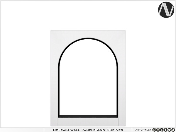 Sims 3 — Colrain Wall Panel Arch Niche Medium by ArtVitalex — Decorative Collection All rights reserved - Belong to 2024