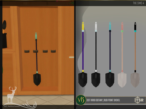 Sims 4 — DSF VIRIDI BOTANY_ RUBI POINT SHOVEL by DanSimsFantasy — They are decorative objects for a space or room in