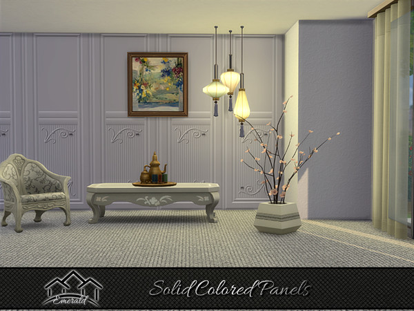 Sims 4 — Solid Colored Panels S2 by Emerald — Wall panels are great way to add styles and elegance to your home.