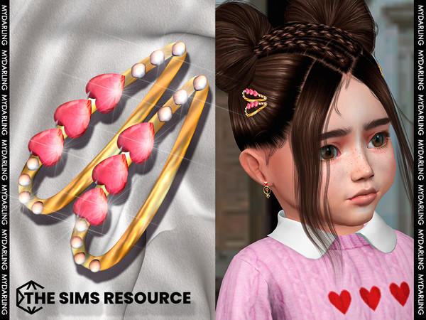 Sims 4 — Heart hair hook na 540 TODDLER by Mydarling20 — new mesh