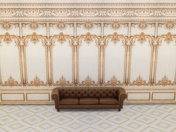 Sims 4 — French Mural Walls by yuxmara2710 — French Mural Walls- Interior paint