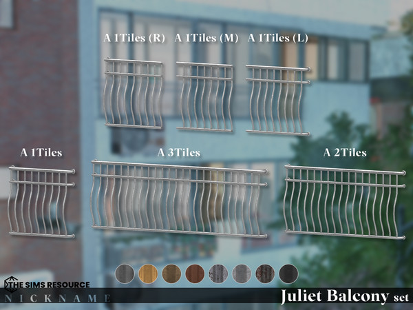 Sims 4 — Juliet Balcony set_A 1Tiles by NICKNAME_sims4 — Juliet Balcony set 12 package files. Juliet Balcony set_A 1Tiles