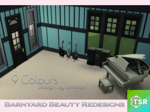 Sims 4 — Barnyard Beauty Recolouring by lovielov — Just a recolouring of one of my favorite panel walls