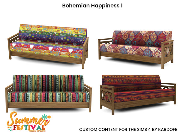 Sims 4 — kardofe_Bohemian Happiness_Sofa by kardofe — Bohemian bliss: Create your own outdoor oasis with a bohemian-style