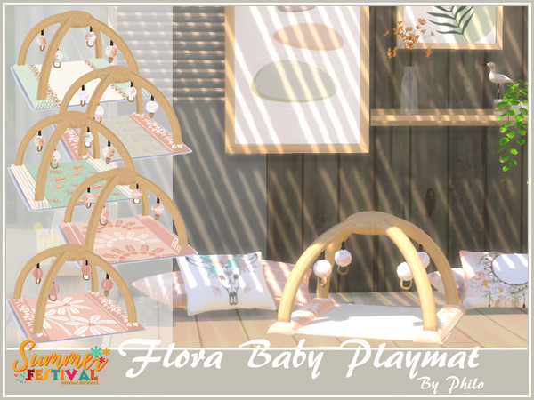 Sims 4 — Philo_Flora Baby Playmat by philo — Take advantage of the summer holidays to spend precious time with your