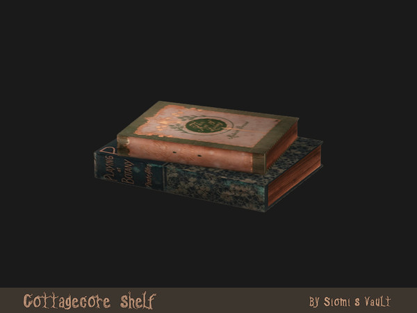 Sims 4 — Cottagecore Shelf - Books by siomisvault — Hi I decided to make a cottagecore shelf for all of you I hope you