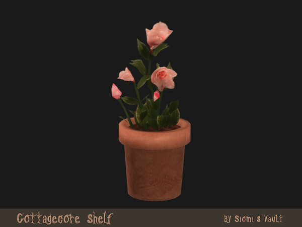 Sims 4 — Cottagecore shelf - Plant by siomisvault — Hi I decided to make a cottagecore shelf for all of you I hope you