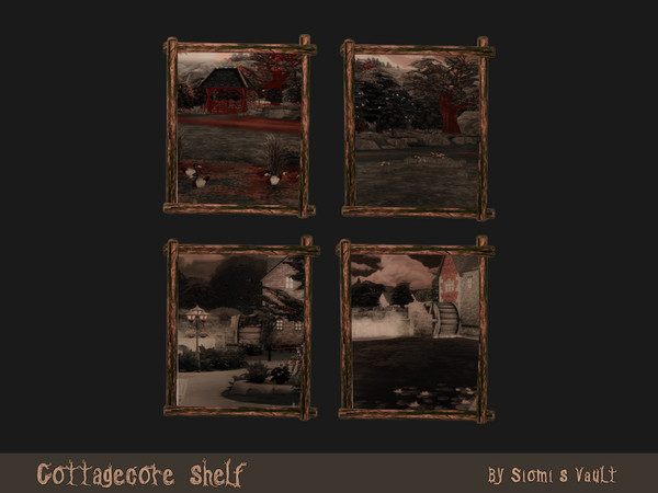 Sims 4 — Cottagecore Shelf - Portrait by siomisvault — Hi I decided to make a cottagecore shelf for all of you I hope you