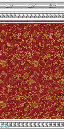Sims 2 — jsf2RedGoldFloralBE by jsf — From jsf Designs exclusively for TSR, Please do not clone. Thanks and enjoy!