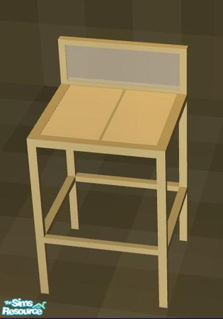 Sims 2 — NK PMS Kitchen Yellow - Barstool by MoMama — Essential for a nice meal at a kitchen island. You need the mesh