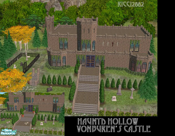 Sims 2 — Haunted Hollow-VonBurens Castle by TheNumbersWoman — This is a castle for the Hollow. In the top you will notice