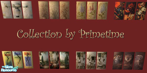 Sims 2 — PT Modern Paintings Recolors by Primetime024 — This set includes 8 beautiful prints. They can be found under