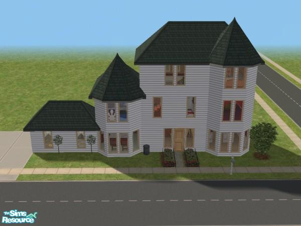 Sims 2 — Generations Houses - Lot 3 by vertefae — Third bedroom and second bath added. Back patio and dining room