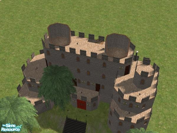 Sims 2 — Small Castle by thefreekeymanhotmailcom — A small castle with multiple floors. Uses all Maxis creations.