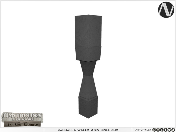 Sims 3 — SIMythology | Valhalla Stone Wall Corner by ArtVitalex — Mythological Collection All rights reserved - Belong to