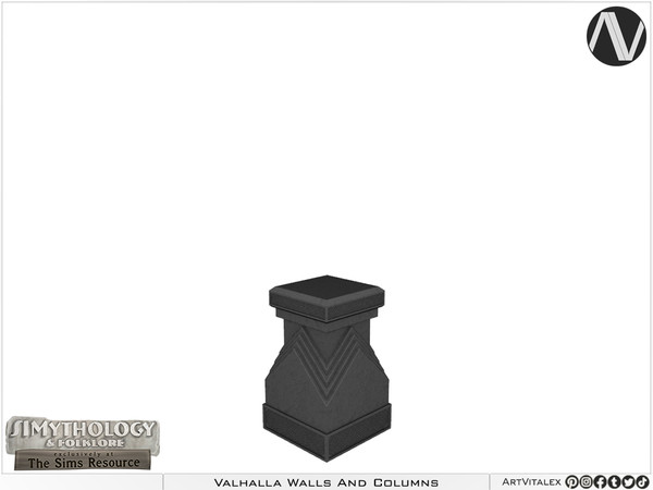 Sims 3 — SIMythology | Valhalla Column Narrow Base Short by ArtVitalex — Mythological Collection All rights reserved -