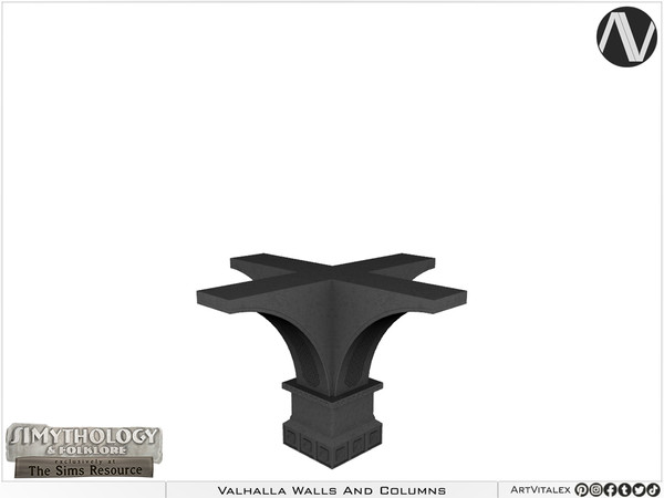 Sims 3 — SIMythology | Valhalla Column Wide Ceiling Carrier Short by ArtVitalex — Mythological Collection All rights