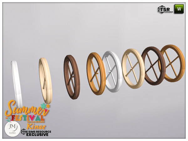 Sims 4 — Summer festival Kinae bedroom  wheel deco by jomsims — summer festival kinae, the bedroom.