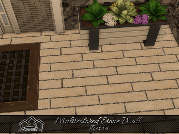 Sims 4 — Multicolored Stone Wall floor4 by Emerald — Stone walls will beautifully warm perfectly your indoor or outdoor