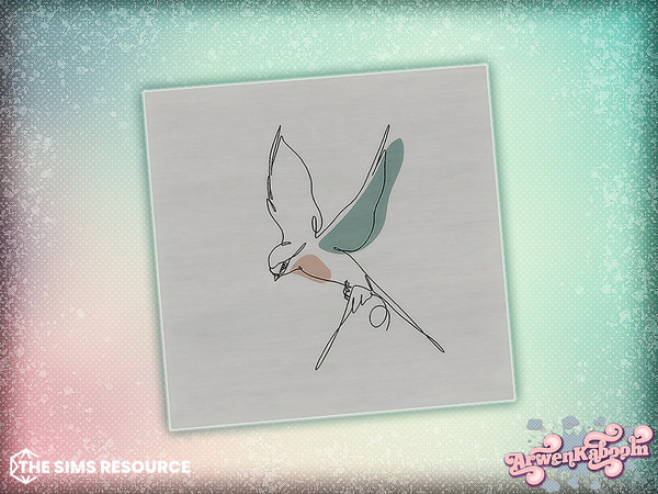 Sims 4 — Cozy Cave - Painting by ArwenKaboom — New living room set with more of a MM feel to it and a retro vibe. Find