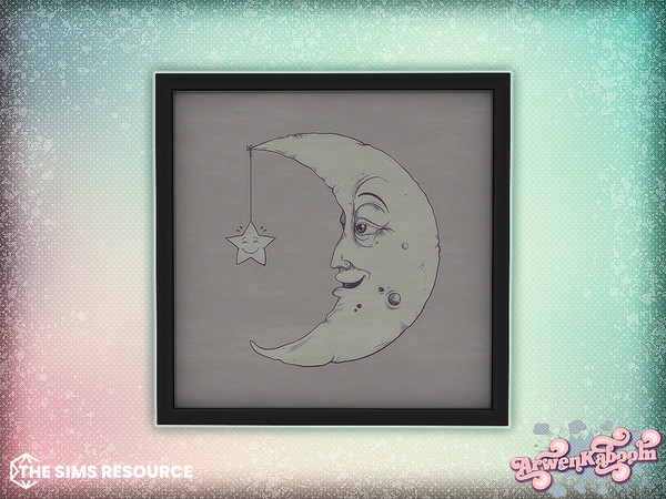 Sims 4 — Cozy Cave - Framed Painting by ArwenKaboom — New living room set with more of a MM feel to it and a retro vibe.