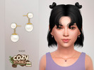 Sims 4 — Cozy Studies Perle Earrings Child by Suzue — New Mesh (Suzue)
