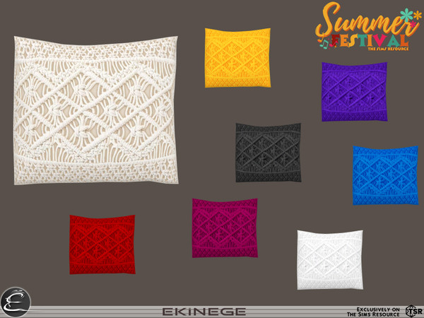 Sims 4 — Summer Festival - Outdoor Seating - Cushion by ekinege — This set features 8 new items.