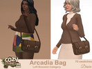 Sims 4 — Arcadia Bag by Dissia — Cross body dark academia style bag on left side