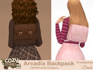 Sims 4 — Arcadia Backpack by Dissia — Dark academia style backpack