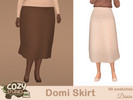 Sims 4 — Domi Skirt by Dissia — High waist midi skirt