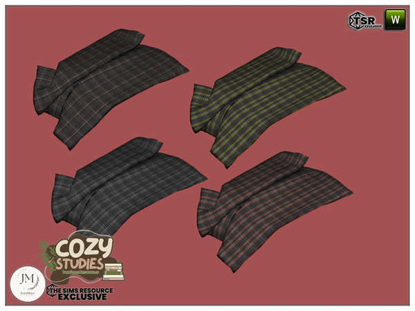 Sims 4 — cozy studies noak blanket2 by jomsims — Cozy studies Noak bedroom set.