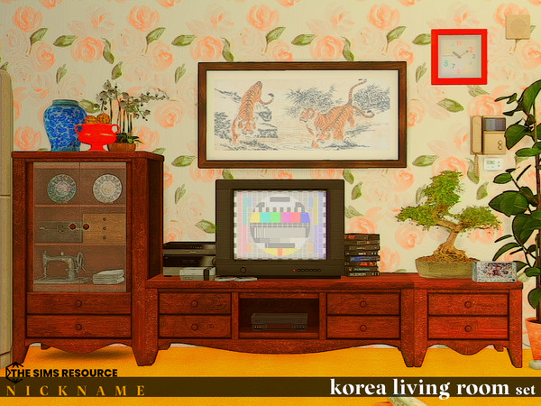 Sims 4 — korea living room set_ceiling fan by NICKNAME_sims4 — korea living room set 10 package files.