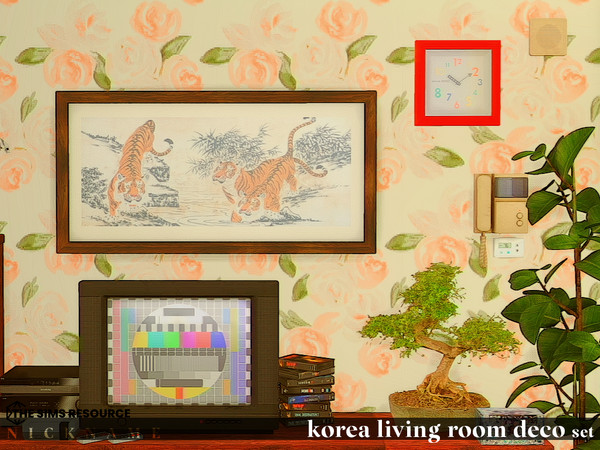 Sims 4 — korea living room deco set_backscratcher by NICKNAME_sims4 — korea living room deco set 10 package files.