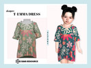 Sims 4 — T-Emma Dress by _Akogare_ — Akogare T-Emma Dress -6 Colors - New Mesh (All LODs) - All Texture Maps - HQ