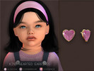 Sims 4 — Kind Hearted Earrings Toddler by PlayersWonderland — Toddlers version of my heart shaped gemstone earrings. - 5