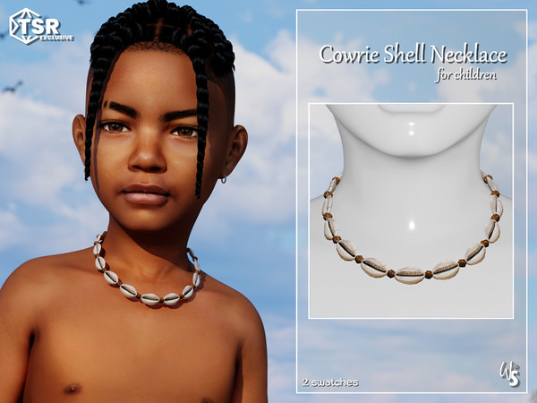Sims 4 — Cowrie Shell Necklace for children by WisteriaSims — - FOR CHILDREN - NEW MESH - BOYS - Necklace Category