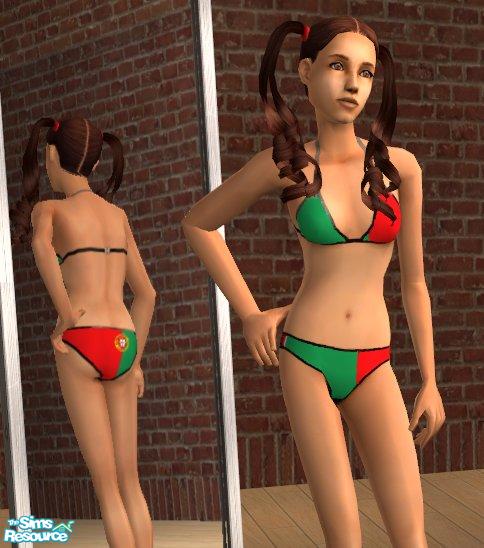 Smallbluepenguins Portuguese Flag Bikini