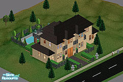 Sims 1 — 2 Green Tree Woods by SparklingSim — This family home has 2 floors, 2 bedrooms, 3 bathrooms, a kitchen with an