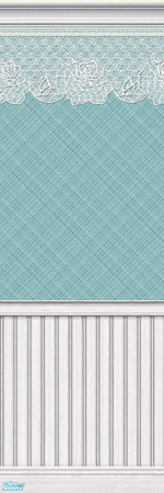 Sims 2 — Lace Walls ~ Plaid ~ Turquoise ~ 17A by maylynn55 — These walls are all turquoise with a plaid background. Made