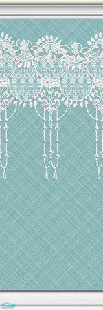 Sims 2 — Lace Walls ~ Plaid ~ Turquoise ~ 14 by maylynn55 — These walls are all turquoise with a plaid background. Made