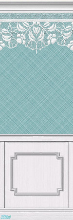 Sims 2 — Lace Walls ~ Plaid ~ Turquoise ~ 7A by maylynn55 — These walls are all turquoise with a plaid background. Made
