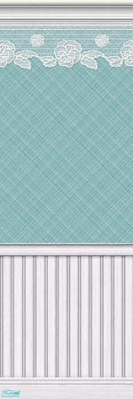Sims 2 — Lace Walls ~ Plaid ~ Turquoise ~ 2A by maylynn55 — These walls are all turquoise with a plaid background. Made