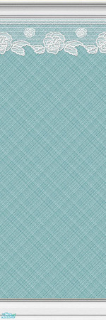 Sims 2 — Lace Walls ~ Plaid ~ Turquoise ~ 2 by maylynn55 — These walls are all turquoise with a plaid background. Made by