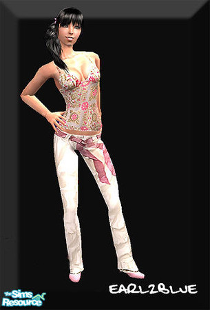 Sims 2 — e2b_set005_5 outfits - recolor 1 by earl2blue — Ceras may enjoy a casual outfit at times but she insist on