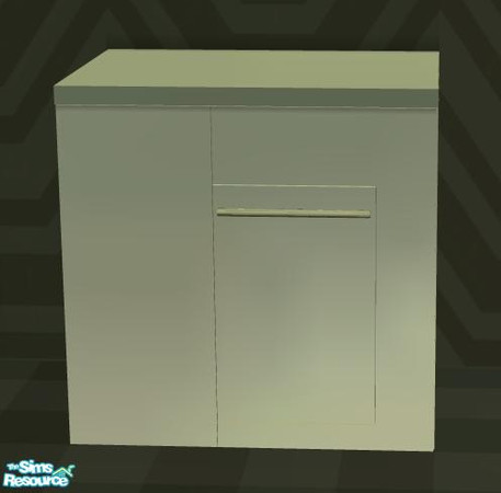 Sims 2 — NK PMS Kitchen Olive - Compactor by MoMama — Tired of trash cans? This trash compactor will do the job with half