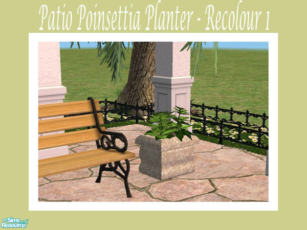 Sims 2 — Patio Poinsettia Planter -  Recolour 1 by Shakeshaft — Part of a new mesh set of planters for your patios, all