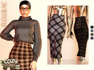 Sims 4 — Plaid Midi Skirt Set DO0470 by DOLilac — Custom thumbnail