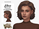 Sims 4 — Cozy Studies - Eliza Hair by Nords — A nice Maxis Match medium wavy hairstyle for female sims. It comes in 24