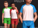 Sims 4 — SPENCER top (child) by Plumbobs_n_Fries — Baseball T-shirt New Mesh